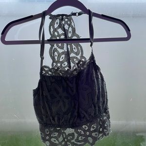 Love Tree- Soft green laced croptop